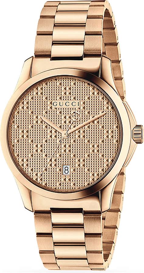 montre gucci interlocking or rose|gucci g timeless watches.